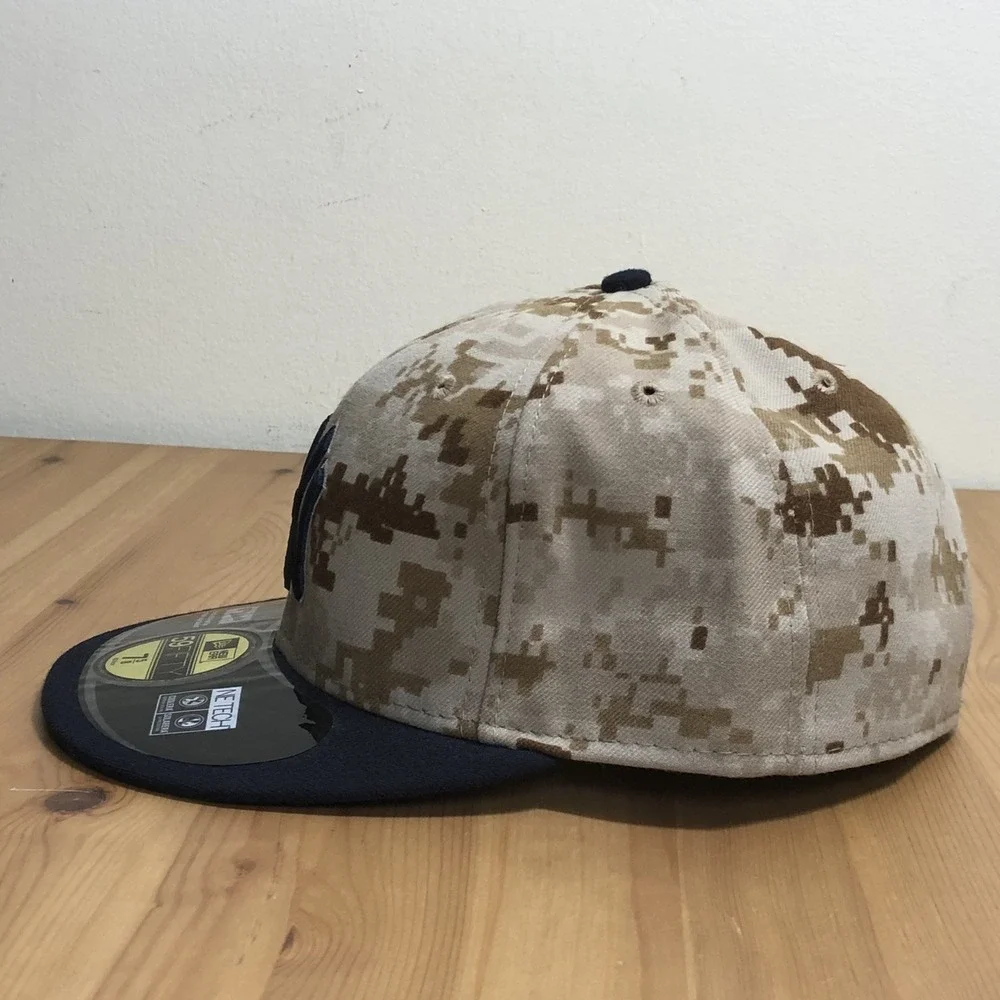 New York Yankees New Era 59FIFTY 2014 MLB Memorial Day Fitted Cap Sz 7 5/8 Camo